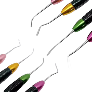 Ensemble de 5 spatules pour composites dentaires en acier inoxydable, manuelles, avec poignée ergonomique, certifiées CE, kit artistique, restauration - Product Image 6