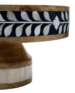 ขาตั้งเค้กทรงกลมทำมือจากกระดูกและมุก สำหรับโต๊ะอาหารในเทศกาลรอมฎอนที่หรูหรา และเป็นของขวัญในวันอีด - Product Image 6