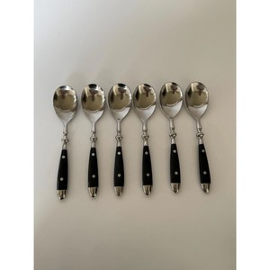 Classic Metal <b>Flatware</b> <b>Set</b> With Black Handles High Mirror Polish Dishwasher Safe For Wedding And Home Use - Product Image 3