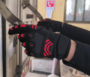 Guantes Mecánicos de Cuero Sintético Resistentes, Protección Contra Impactos, Alta Destreza, Reducción de Vibraciones, Pantalla Táctil - Product Image 6