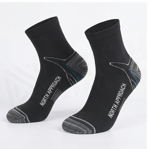 North Approach Ankle <b>Socks</b> Black <b>Moisture</b> Wicking Hiking <b>Socks</b> for Adults Spring Season - Product Image 3