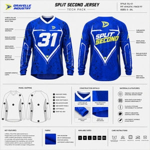 Maillot de motocross personnalisé haut de gamme à manches longues, chemise de course tout-terrain pour hommes, maillot de moto MX avec graphismes sublimés - Product Image 5