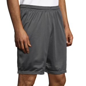 Pantalones Cortos de Malla para Hombre, Estilo Urbano, Cintura Media, 100% Poliéster, Diseño Liso, Cintura con Cordón Ajustable, Transpirables - Product Image 3