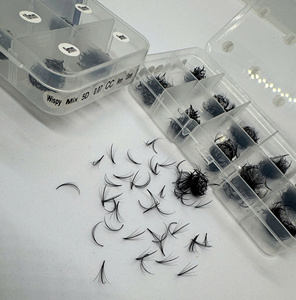 ขนตาปลอมปลอมแบบเกาหลีถาดต่อขนตาสีดำด้านทำจาก3D-20D ฉลากส่วนตัว - Product Image 3