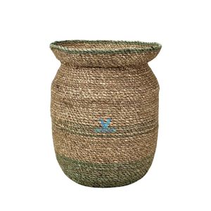 Jarrón de Jacinto de Agua y Pasto Marino Tejido a Mano, Venta al por Mayor, Proveedor OEM ODM - Product Image 2