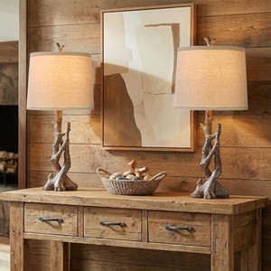 Acacia Wood <b>Rustic</b> Table Lamp Base | Handcrafted Twisted Trunk Design | Wholesale - Product Image 1