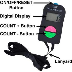 2025 entretenimiento deportivo contador de cuenta de mano electrónico 4/12 Uds. Cordón de contador de clicker para Golf Fish Lap agregar resta - Product Image 6