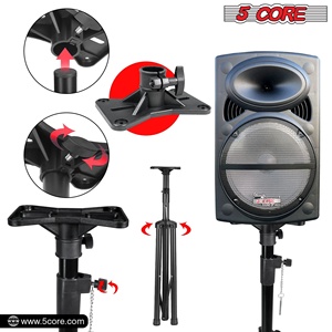 Soporte de Altavoz de 5 Núcleos, Trípode Resistente, Ajustable, de 60 Pulgadas, Soporte Universal para PA, DJ, Estudio - Product Image 4