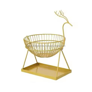 Corbeille à fruits en métal Design paon de qualité supérieure Solution de rangement élégante et fonctionnelle pour table à manger à des tarifs avantageux - Product Image 3