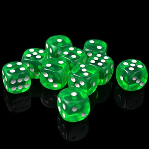 Dados de Resina Verde Transparente de Primera Calidad, Dados de Juego de Seis Caras, Piezas Hechas a Mano para Juegos de Mesa, Accesorios para Juegos DND - Product Image 1