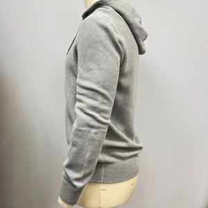 Cardigan d'automne 100% coton pour hommes, pull en tricot à la mode avec capuche zippée et col montant, manches longues, ajustement régulier - Product Image 4