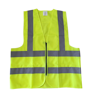 Security Protection <b>Waterproof</b> Polyester Hi Vis Reflective Safety Vest with Zipper for <b>Work</b> Wear - Product Image 2