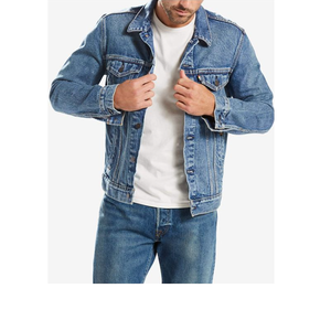 Chaqueta de Mezclilla Gruesa con Forro Polar para Hombre, Tallas Grandes, de Alta Calidad, para Exportación - Product Image 4