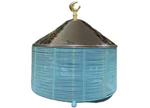 Casserole de luxe en acier inoxydable avec couvercle conique et base décorative en fil métallique, pot de service pour buffet, vaisselle pour hôtel et restaurant - Product Image 5