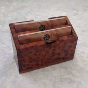 Tarjetero de Madera con Logotipo Personalizado |   Soporte de Escritorio de Madera Maciza |   Regalo Promocional de Oficina - Product Image 1