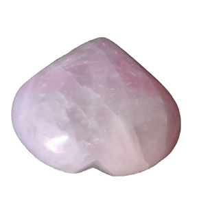 CUARZO ROSA DE ALTA CALIDAD CORAZÓN PULGADO PULIDO CRISTAL ROSA CORAZÓN PUFFY CORAZÓN DE PIEDRA PRECIOSA PARA SANAR LA DECORACIÓN DEL HOGAR FENG SHUII - Product Image 1