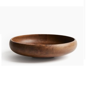 Handcrafted Wooden Serving Bowl Durable Acacia Wood Serving Bowl For Fruits Salads <b>Pasta</b> And Snacks - Product Image 1