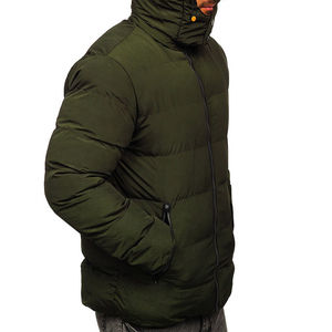 2026 Custom Manufacturer Men's Winter <b>Fleece</b> Jacket Full Zip Stand Collar Windproof Breathable Bamboo Lining Thick Green Unisex - Product Image 5