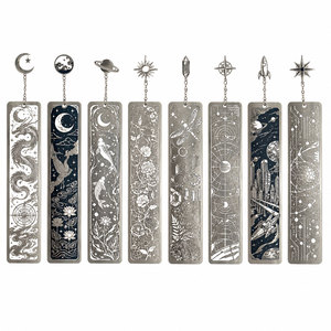Marcapáginas de Metal Personalizado con Impresión UV y Clip de Acero Inoxidable Chapado en Oro - Logotipo Grabado para Regalo Promocional de Biblioteca Escolar - Product Image 3