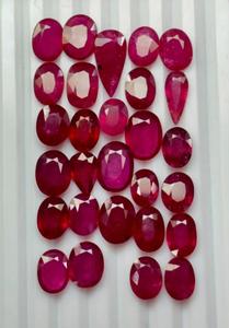 พลอยทับทิมสีแดงธรรมชาติทรงรีและทรงหยดน้ำเจียระไนสำหรับทำเครื่องประดับ - Product Image 6