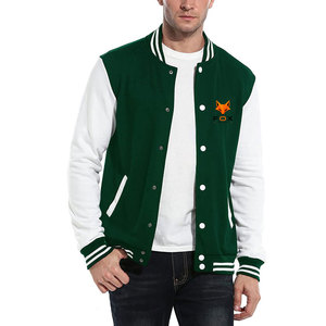 Vestes Letterman pour hommes grandes tailles, vestes d'hiver décontractées, col montant en toile, logo sur le devant, fabriqué au Pakistan, en stock - Product Image 1