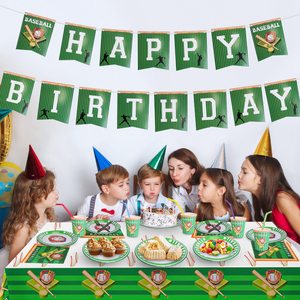 171 pezzi Set di stoviglie usa e getta a tema Baseball Kit forniture per feste tazze piatti tovaglioli tovaglie tovaglie per feste di compleanno - Product Image 3