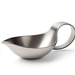 ที่รินน้ำเกรวี่สแตนเลส 304 ขึ้นรูปด้วยมือ งานโลหะทำมือ ขายส่งอินเดีย - Product Image 2