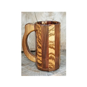 Mug en bois écologique fait main, tasse à café en bois massif, finition naturelle, style rustique, vaisselle pour thé, café, jus - Product Image 3
