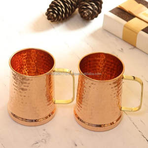 Tasse mule en cuivre sur mesure avec charme rustique et doublure alimentaire adaptée à un usage domestique ou au service au bar - Product Image 6