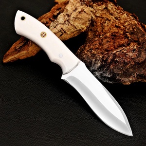 Couteau de chasse à lame fixe fait main, lame droite en acier inoxydable, étui en cuir, couteaux de survie en plein air, A&M Enterprises - Product Image 5