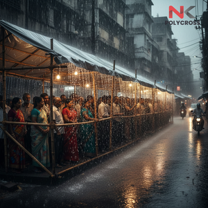 Lona de Algodón Encerada Impermeable para Refugio contra la Lluvia, Lona Impresa para Cubierta de Lluvia - Product Image 4