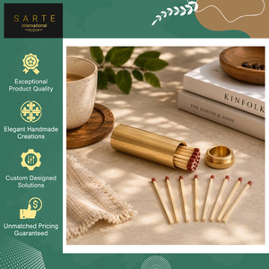 Direct Factory Supply Eco Frendily Custom Brass Match Box Sleeve Luxury Metal Match Cover with Engraved Logo at Low Price - Product Image 6