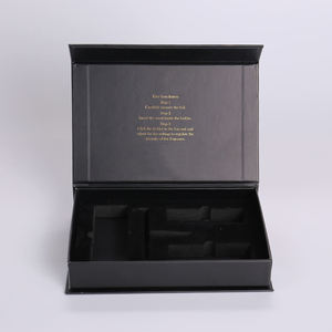 Custom Luxury Handmade Flip Top <b>Black</b> Cardboard Magnetic Closure Recyclable Rigid Watch <b>Gift</b> <b>Box</b> Packaging Embossing - Product Image 4