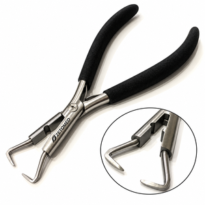 Alicates Profesionales Angulados para Extensiones de Cabello, Herramienta de Instalación y Remoción de Extensiones de Cabello de Acero Inoxidable |   Zetomed Pro - Product Image 1