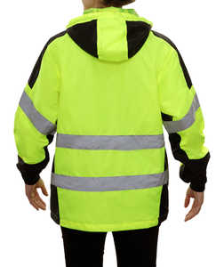 Chaqueta de Seguridad Reflectante de Alta Visibilidad para Trabajadores de la Construcción, Amarillo Neón, Impermeable, Transpirable, Ropa de Trabajo Industrial - Product Image 2