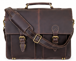 Bolso Mensajero Gravs LM-08D de Cuero Genuino Vintage, Bolso de Negocios y Viaje para Portátil, Duradero, de Alta Calidad, Venta al Por Mayor para Oficina - Product Image 1