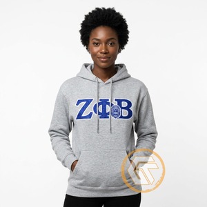 GREEK TREASURES เสื้อฮู้ดผ้าฟลีซคอตตอน 100% สำหรับผู้หญิง Zeta Phi Beta รุ่นปรับแต่งได้สำหรับฤดูหนาว พิมพ์ลายดิจิทัล-ขายส่ง - Product Image 3
