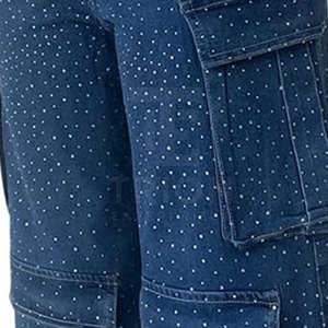 Lightweight Women Rhinestone <b>Pant</b> High Waist Women Rhinestone <b>Pant</b> Stylish Finish Women Rhinestone <b>Pant</b> - Product Image 5