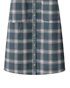 Robe chemise personnalisée pour femme, vert sarcelle à carreaux, manches longues, boutonnée, mi-longue, coupe décontractée, en coton tissé avec poches, pour le quotidien - Product Image 6