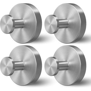 Set di 4 Ganci a Ventosa Argentati per Doccia e Finestre, Ganci Rimovibili per Asciugamani e Accappatoi per Bagno - Product Image 2