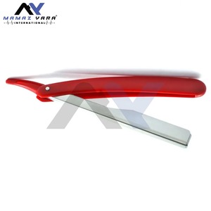 Navaja de Barbero Profesional Premium de Acero Inoxidable con Mango Ergonómico de Plástico Duradero y Bloqueo Deslizante para Afeitado de Borde Recto - Product Image 4