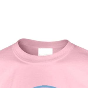 Camiseta de Manga Corta Rosa Claro con Cuello Redondo y Estampado Gráfico Azul, Ropa Casual para el Día a Día, Prenda Cómoda - Product Image 2