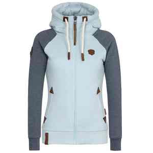 Sudadera con capucha de forro polar para mujer, con cremallera frontal y logo, informal, suave y cómoda para uso diario, al por mayor - Product Image 1