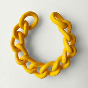 Interlocking Acrylic Chain Wall Decor Resin Link Hanging Panel <b>Plastic</b> Loop Art Piece Gradient Color Chains Living Room Ornament - Product Image 6