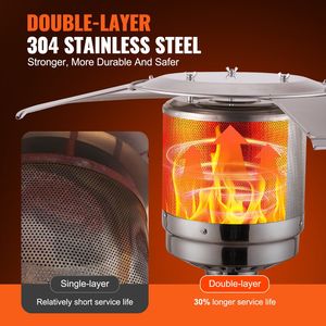 Riscaldatore da Patio a Propano da 50000 BTU per Esterni, Alto, con Design a Tavolo, Bruciatore in Metallo Martellato, Ruote Fisse - Product Image 3