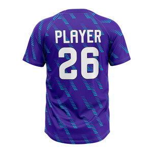 Camiseta de Béisbol Personalizada con 2 Botones en la Parte Delantera, Uniforme de Equipo para Clubes, Ligas, Pedidos al por Mayor, OEM y de Marca Privada - Product Image 5