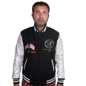 Blouson universitaire réversible en laine de baseball personnalisé, style Letterman, respirant, avec logo brodé fini, qualité supérieure - Product Image 1