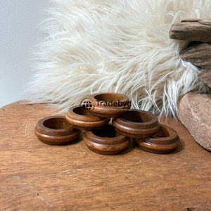 แหวนผ้าเช็ดปากงานแต่งงานทำมือจากไม้ เป็นมิตรกับสิ่งแวดล้อม หรูหรา ตกแต่งโต๊ะอาหาร อุปกรณ์เสริมสำหรับโรงแรม โดย Tradebyd - Product Image 3