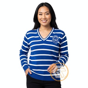 เสื้อคาร์ดิแกนผู้หญิง Zeta Phi Beta แบบลำลอง คอวี ปักลายตัดสี ติดกระดุม  อะคริลิค สำหรับฤดูหนาว ราคาถูก ขายดีที่สุด รับสั่งทำได้ - Product Image 1