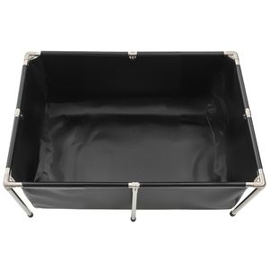 Vasca per Pesci Rettangolare in Tela da 48 Litri, Pieghevole in PVC, con Telaio Stabile e Scarico, Accessorio per Acquario - Product Image 1